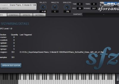 Patch loaded in Sforzando