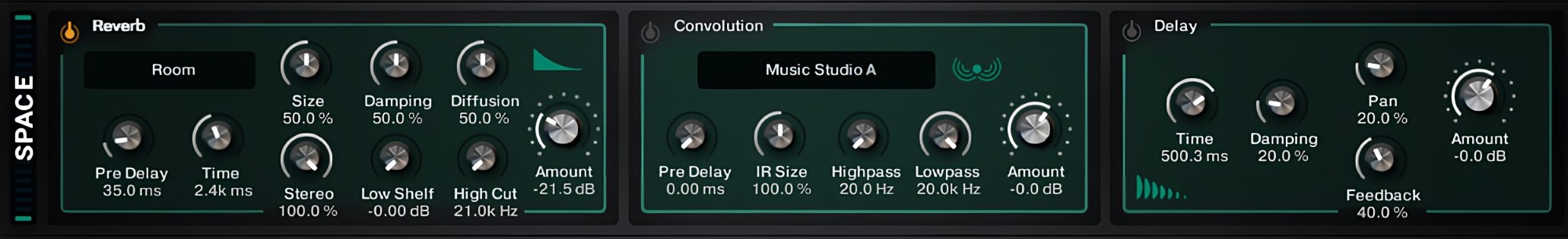 Space section Continuo Organ UI - FX
