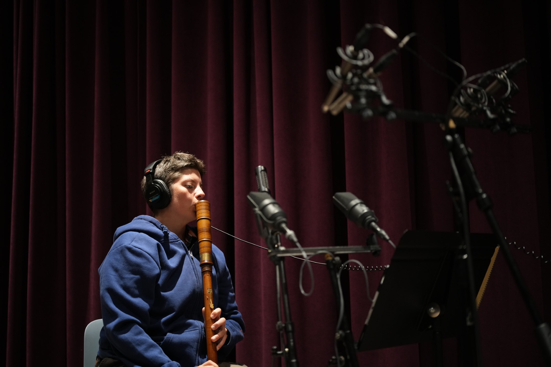 Emily O'Brien on "Crumhorn" Velocity layers shown in the context of recording